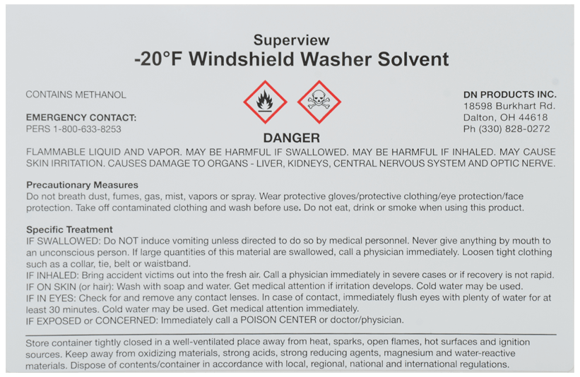 DN Products Windshield  Washer Solvent